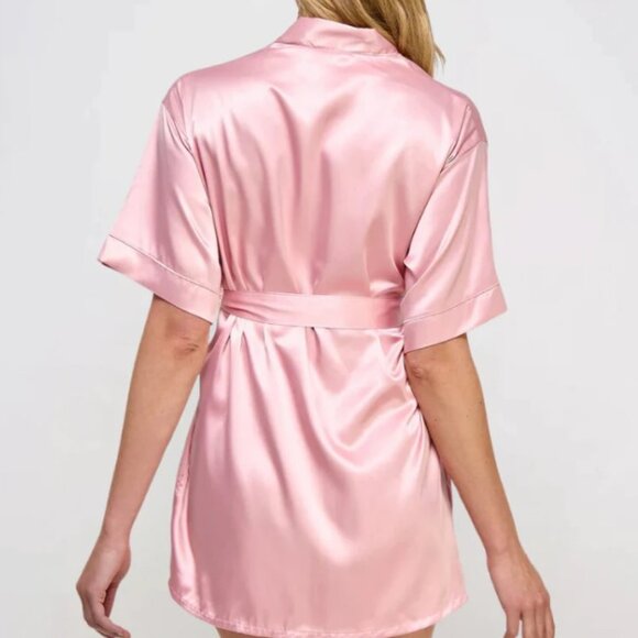 Be Wicked Getting Ready Robe Rose Pink - Picture 6 of 9